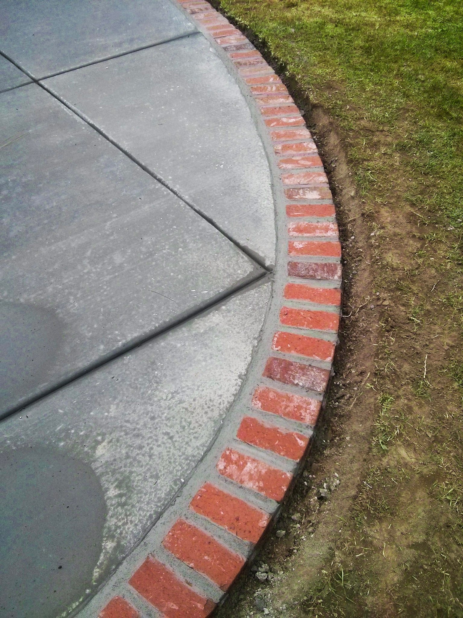 Colored and stamped concrete detail