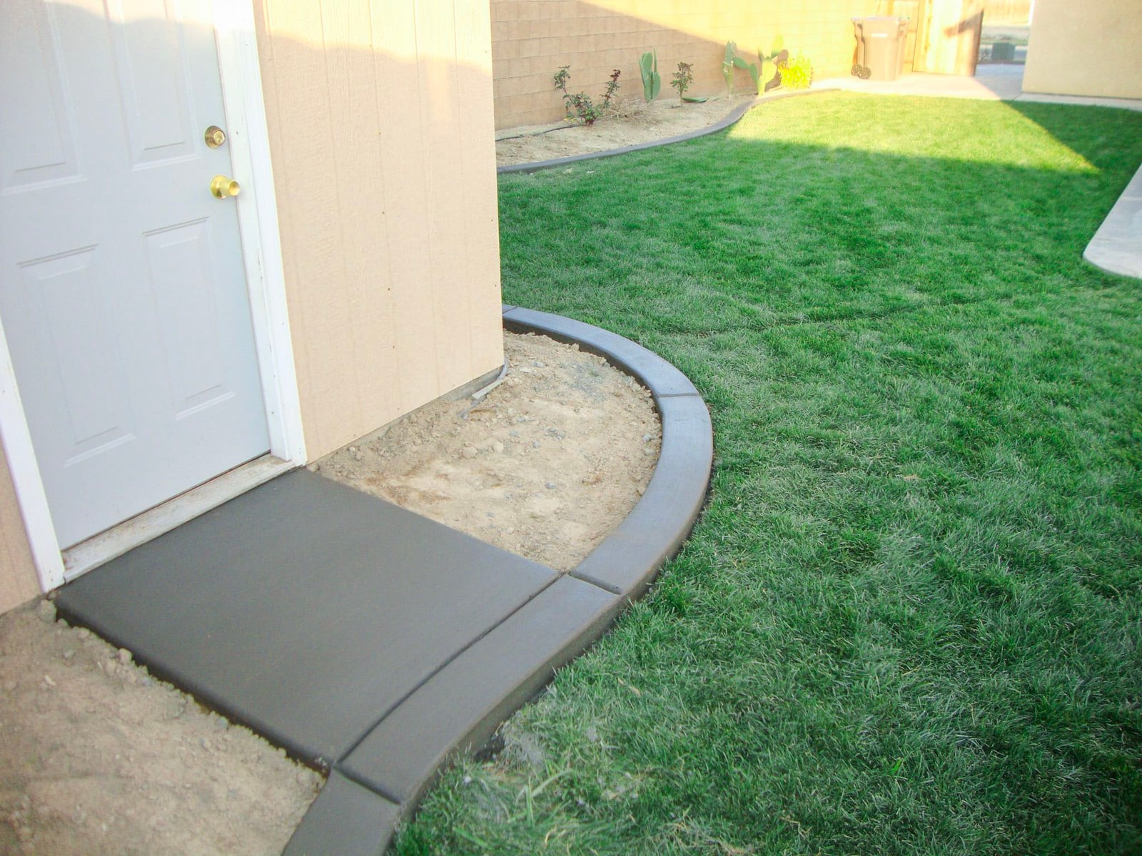 Decorative stamped concrete accent work