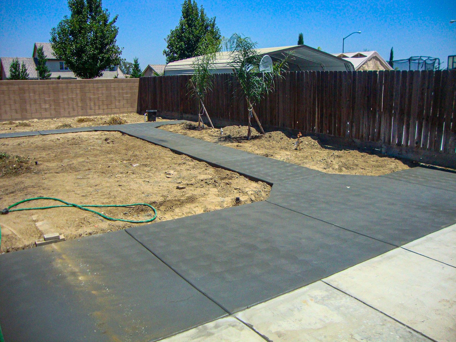 Full backyard concrete flatwork