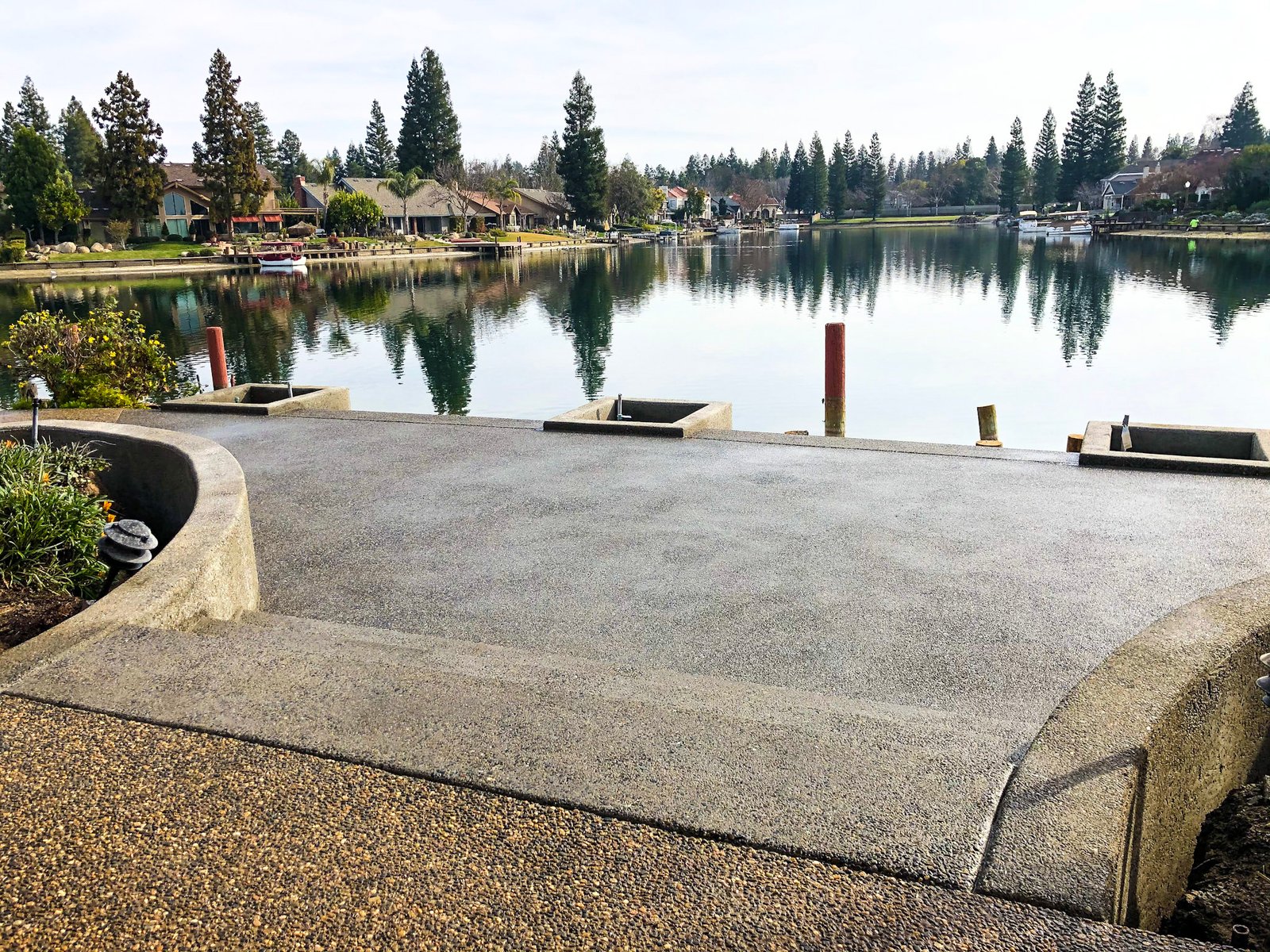 Finished concrete driveway at a Central Valley home