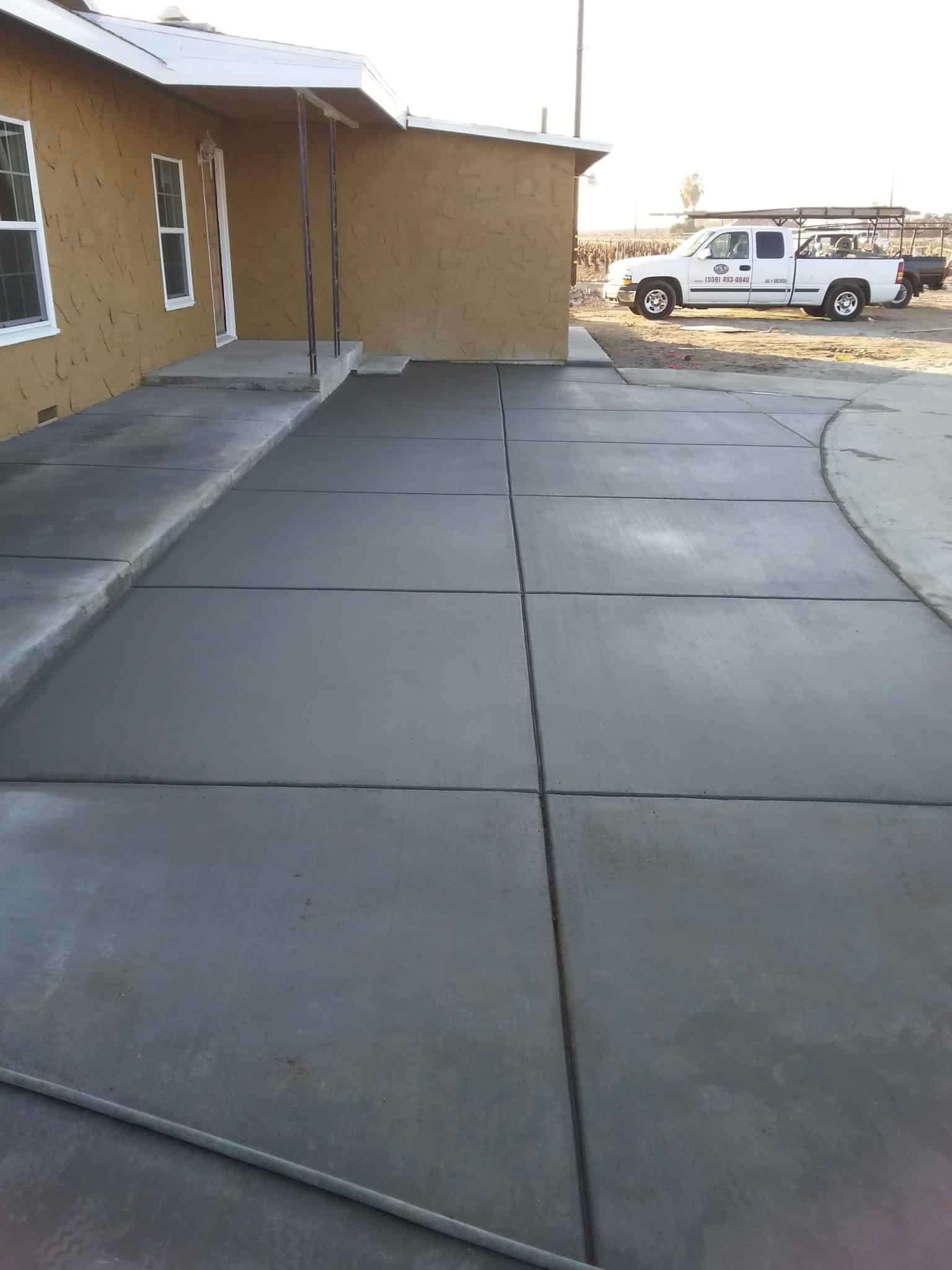 Concrete patio ready for outdoor furniture