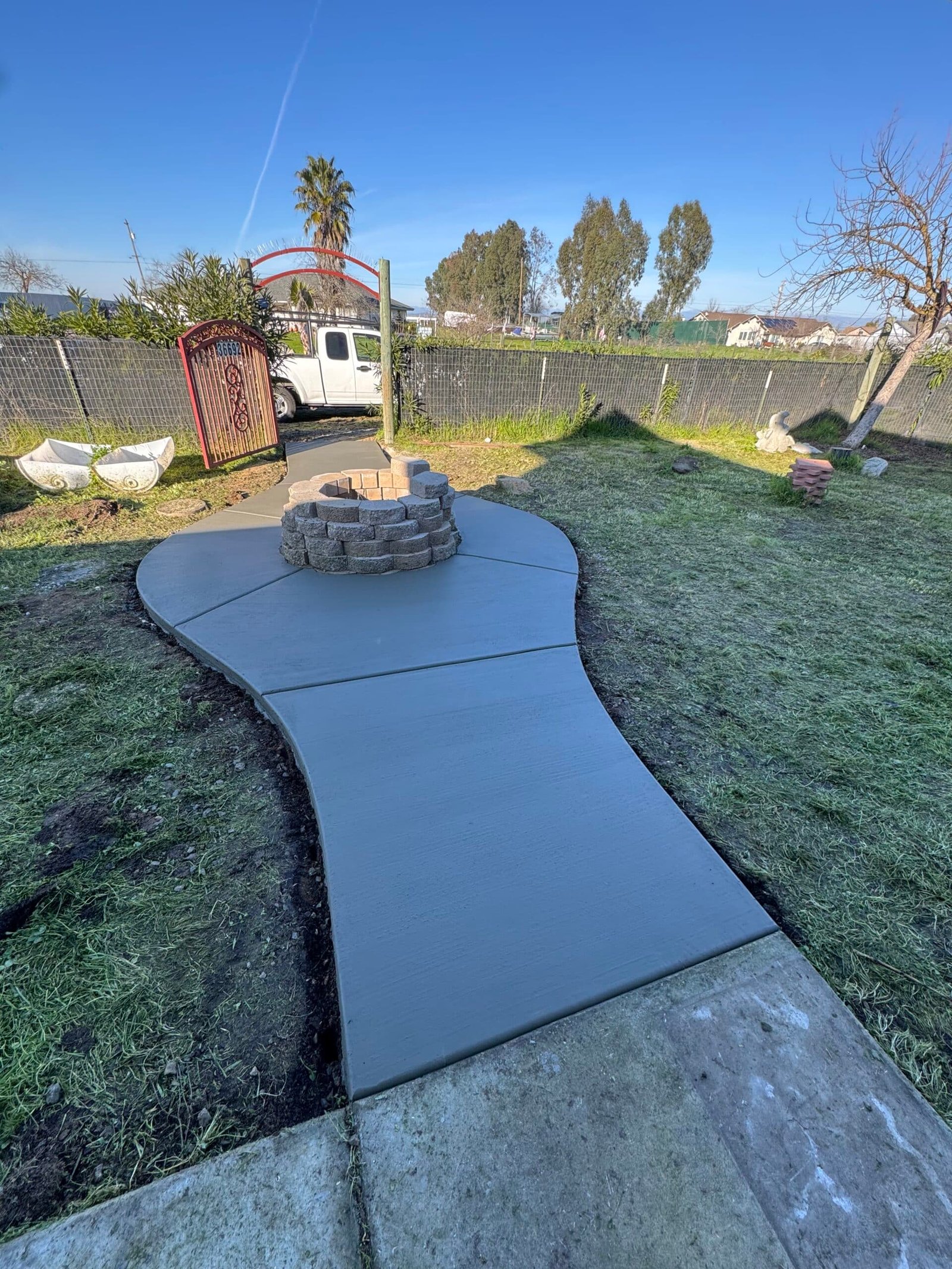 Recent finished concrete surface, July 2026